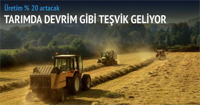 Tarımda ürüne devrim gibi teşvik