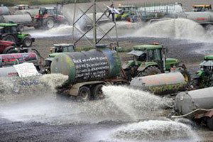 Macaristan`da Süt Üreticileri Eylem Yaptı