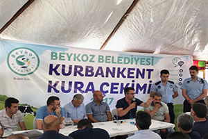 `Kurbankent` Çadırlarında Kura Çekimi Yapıldı