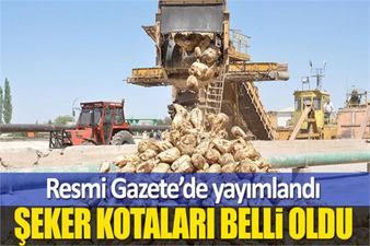 Şekerde 2022-2023 Dönemi Kotaları Belirlendi